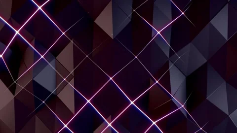 Background Neon LowPoly 4k Loop Stock Footage 250285379