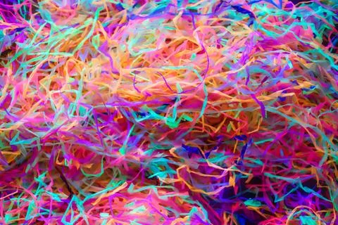 Background with neon plastic ribbons. Stock Photos