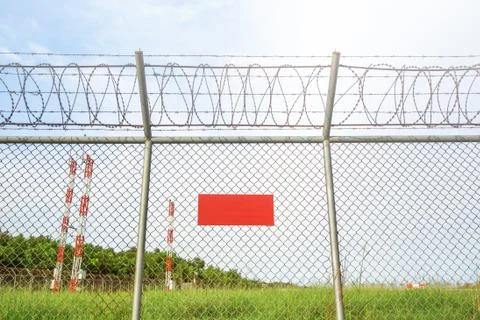 Background Net Wall Iron chain fence  Phuket Thailand Stock Photos