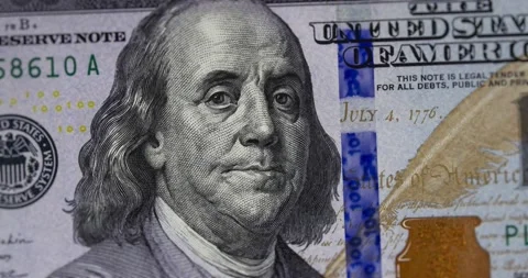 Background with New Sample Hundred Dollar Bills Stock Footage 141225637