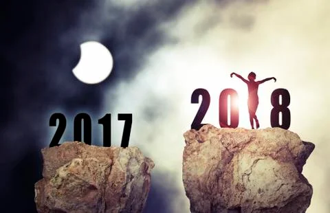 Background for the new year 2018 Stock Photos