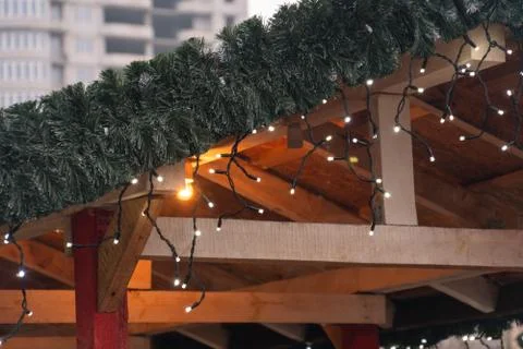 Background with New Year's atmosphere. Stock Photos