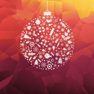 Background with new years sphere Stock Illustration