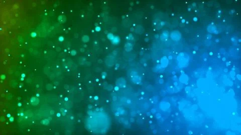 Background with nice abstract green blue bokeh 3D rendering Stock Illustration