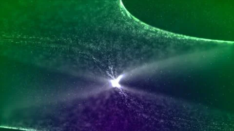 Background with nice abstract green waves Stock Illustration