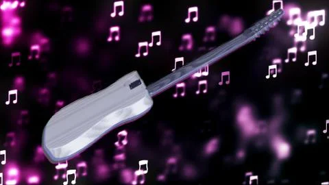 Background with nice abstract guitar Stock Illustration