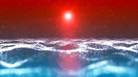Background with nice abstract sea sunset Stock Illustration