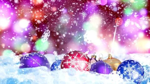 Background with nice christmas balls Stock Illustration