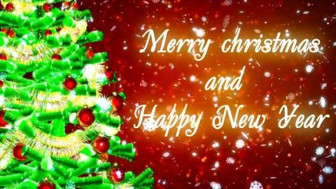 Background with nice christmas tree Stock Illustration