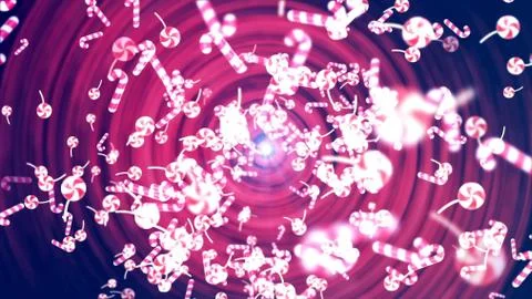 Background with nice falling candy Stock Illustration