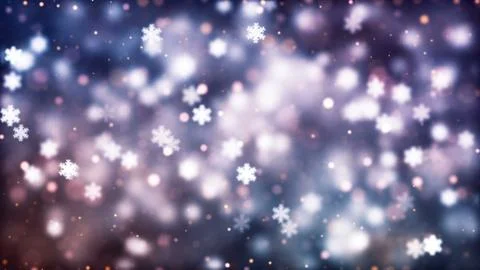Background with nice falling snowflakes Stock Illustration