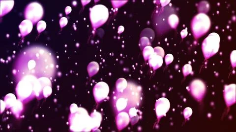 Background with nice flying balloons Stock Illustration