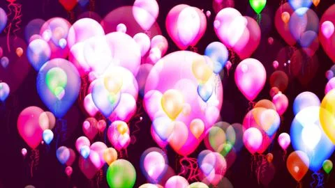 Background with nice flying balloons Stock Illustration