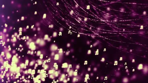 Background with nice flying musical notes Illustrazione stock