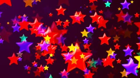 Background with nice flying stars Stock Illustration
