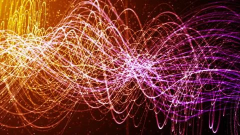 Background with nice gold lines Stock Illustration