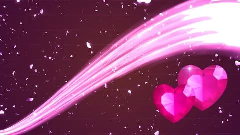 Background with nice pink hearts Stock Illustration