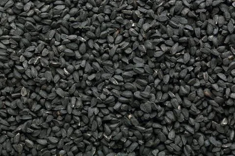 Background of nigella seeds Stock Photos