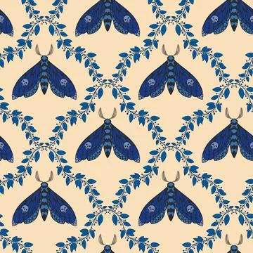 Background with a night butterfly Stock Illustration