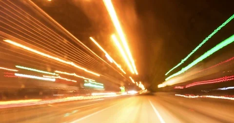 Background Night Freeway Car Mount Driving Time Lapse Stock Footage 80902940