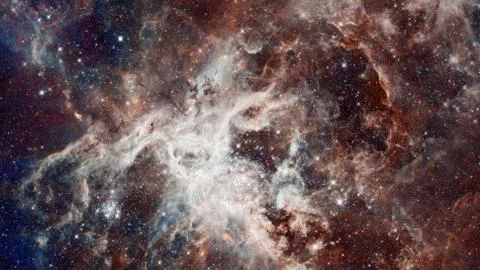 Background night sky with stars. Elements of this image furnished by NASA Foto stock