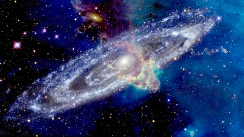 Background night sky with stars. Elements of this image furnished by NASA Stock Photos