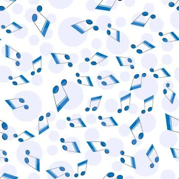 Background from notes and circles on a white background. Stock Illustration