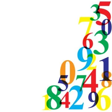 Background with numbers with copy space Stock Illustration
