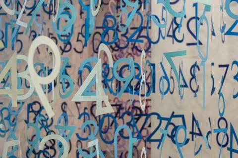 Background of numbers. illustration template for web design or greeting card. Stock Photos