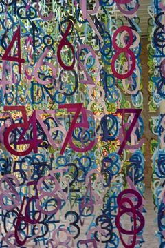 Background of numbers. illustration template for web design or greeting card. Foto stock