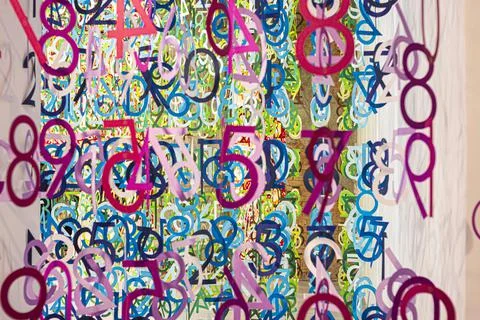 Background of numbers. illustration template for web design or greeting card. Stock-Fotos