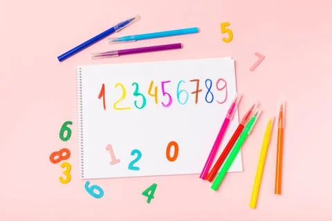 Background of numbers. Stock Photos