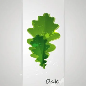 Background with oak leaves Stock Illustration