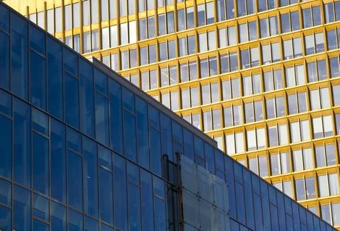 Background with office building's windows Stock Photos