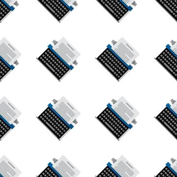 Background for office equipment. Typewriter Stock Illustration