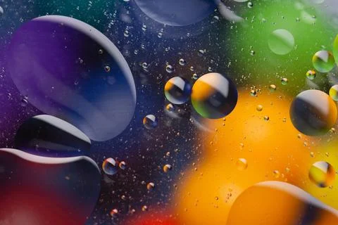 Background of oil patterns in water Foto stock