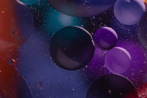 Background of oil patterns in water Foto stock
