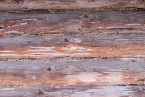 Background of old blockhouse wall Stock Photos