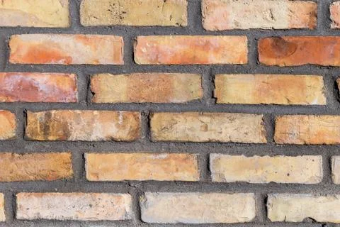 Background of old brick wall pattern texture. Stock Photos
