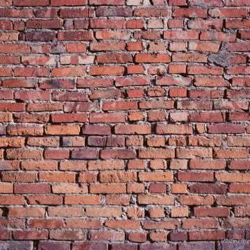 Background of old brick wall pattern texture. Stock Photos