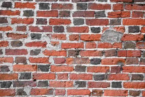 Background with old brick wall. Stock Photos