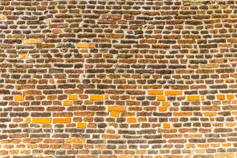 Background of old brick wall. Stock Photos
