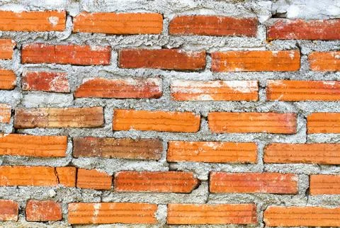 Background of old brick wall texture Stock Photos
