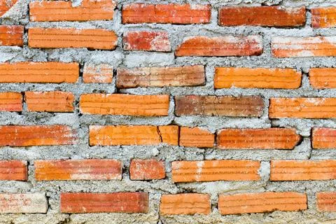 Background of old brick wall texture Stock Photos