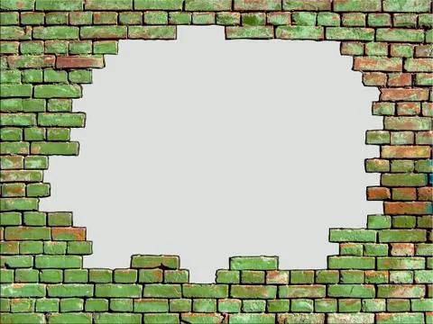 Background old brick wall there is a place for your text. Stock Photos