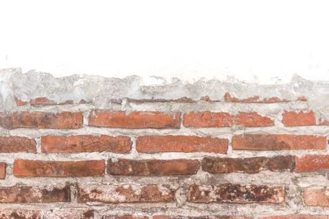 Background with old bricks wall texture and cement Stock Photos