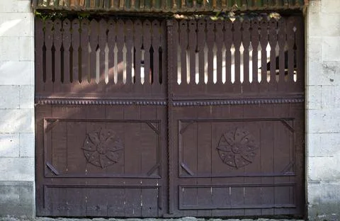 Background of a old gate. Stock Photos