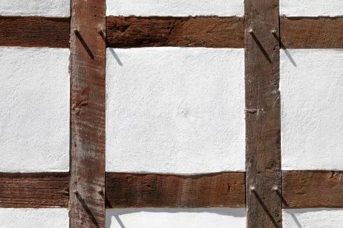 Background of old half timbered wall Stock Photos