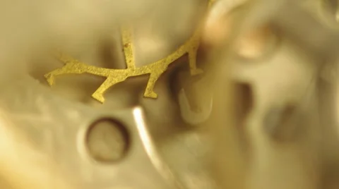 Background from old  iron gears of hours. Macro Stock Footage 42873648
