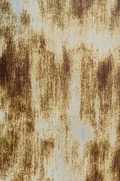 The background of an old iron sheet painted with rust spots Stock Photos